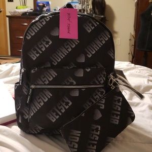 Betsey Johnson sporty logo backpack